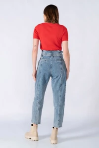 Cropped viscose manga curta tricot