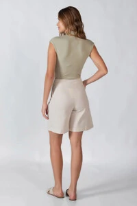 Blusa gola alta canelada