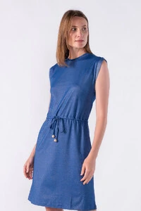 Vestido muscle tee com ajuste cintura