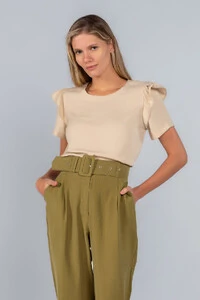 Blusa babado manga