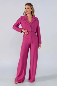 Blazer curto viscose um botao