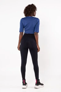 Cropped decote v com ziper frontal