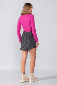 Blusa canelada decote quadrado
