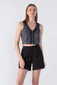 Blusa regata xadrez