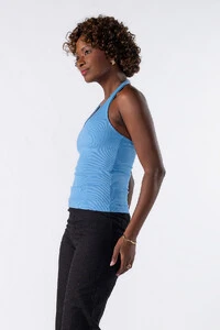 Blusa frente unica canelada