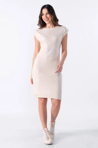 Vestido midi manga muscle