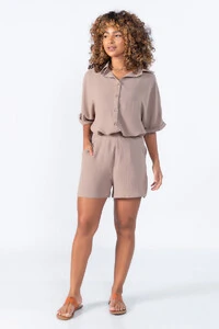 Conjunto camisa e shorts social