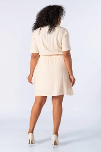 Vestido em algodao transpassado