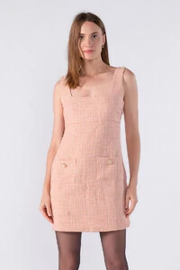 Vestido curto classico de tweed