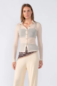 Blusa malha canelada