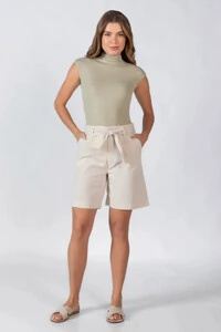 Blusa gola alta canelada