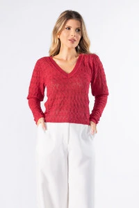 Blusa com manga bufante