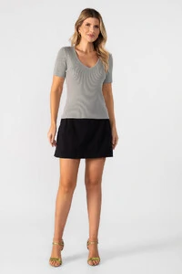 Blusa modal decote v