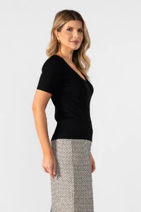 Blusa modal decote v