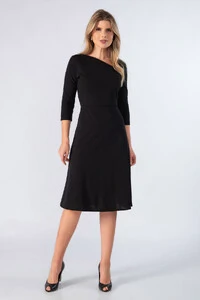 Vestido midi decote moderno