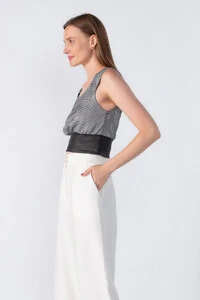 Cropped xadrez com alca
