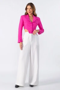 Blazer curto forrado