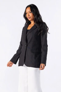 Blazer linho com ombreiras
