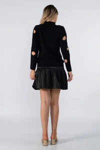 Blusa tricot vazada