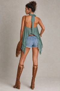 Blusa chiffon boho