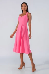 Vestido midi alcas cruzadas
