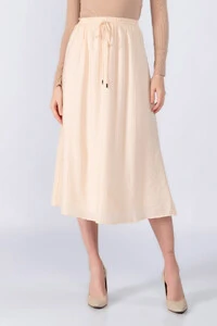 Saia midi em viscose elastico no cos