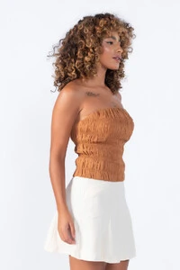 Blusa tomara que caia pesponto
