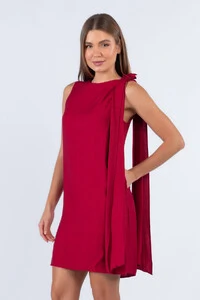 Vestido viscose com faixa ombro