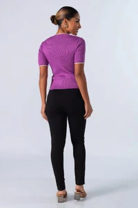 Blusa canelada com manga