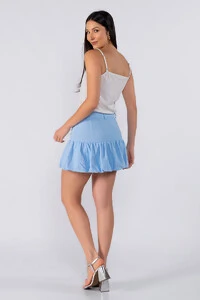 Mini saia balone com bolsos
