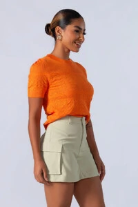 Blusa em viscose tecido trabalhado