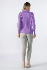Blusa gola alta canelada