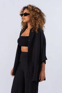 Camisa manga curta em viscose