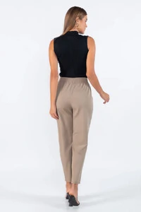 Calca mom elastico na cintura