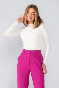 Blusa canelada gola baixa