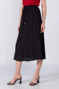 Saia midi em viscose elastico no cos