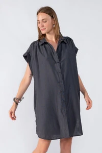 Chemise manga morcego com detalhe