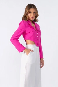Blazer curto forrado