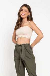 Top lastex com alcas regulaveis