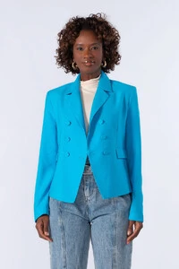 Blazer em viscose com botoes