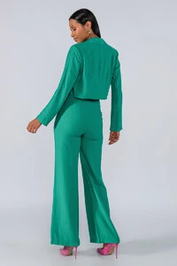 Blazer curto viscose um botao