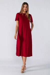 Vestido midi basico em algodao