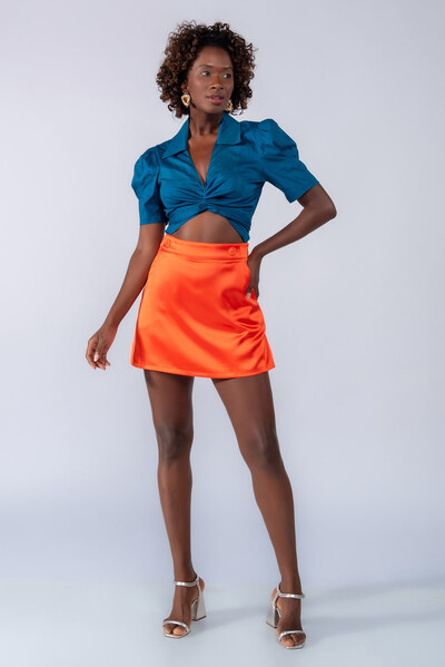 Foto Shorts saia acetinado