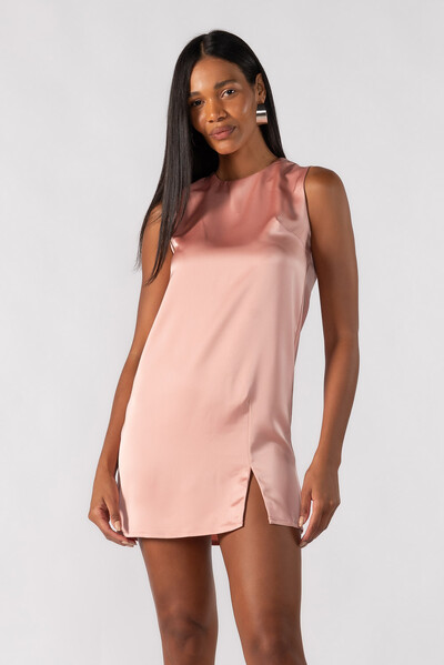 Foto Vestido curto acetinado classico