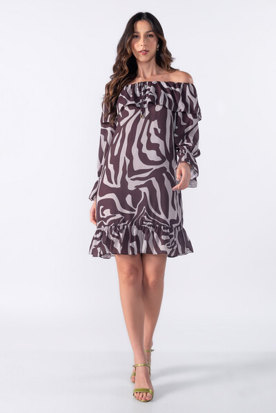 Foto Vestido curto ombro a ombro