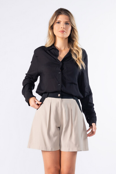 Foto Shorts alfaiataria bicolor