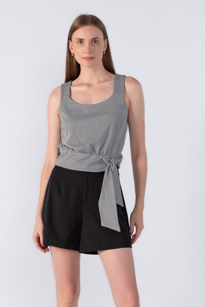 Foto Blusa regata amarracao cintura