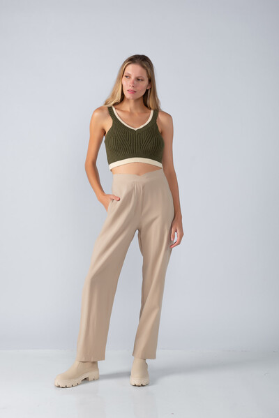 Foto Cropped em tricot bicolor