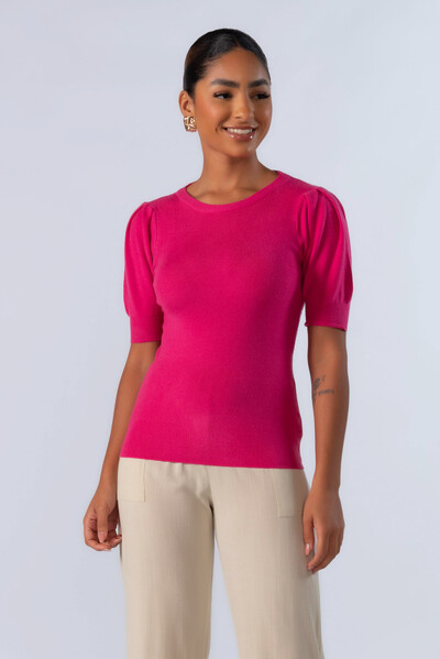 Foto Blusa em viscose manga princesa