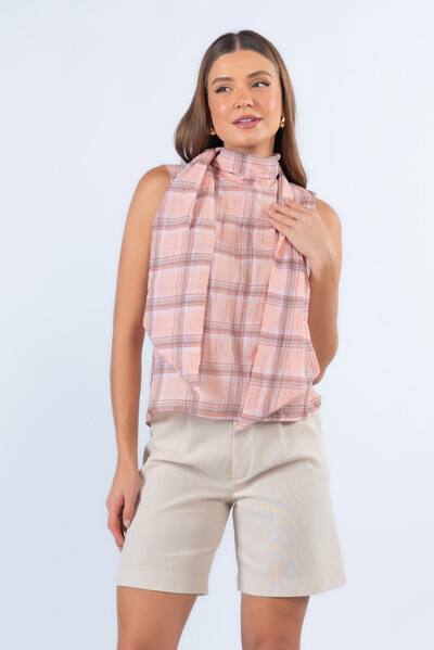 Foto Blusa xadrez em algodao